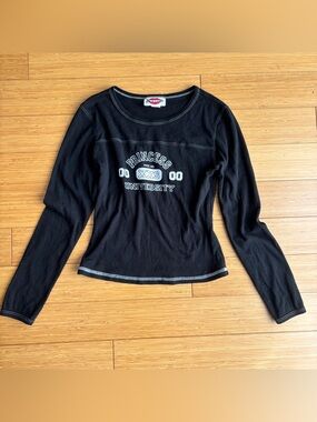 Y2K vintage sporty cotton long sleeve tee